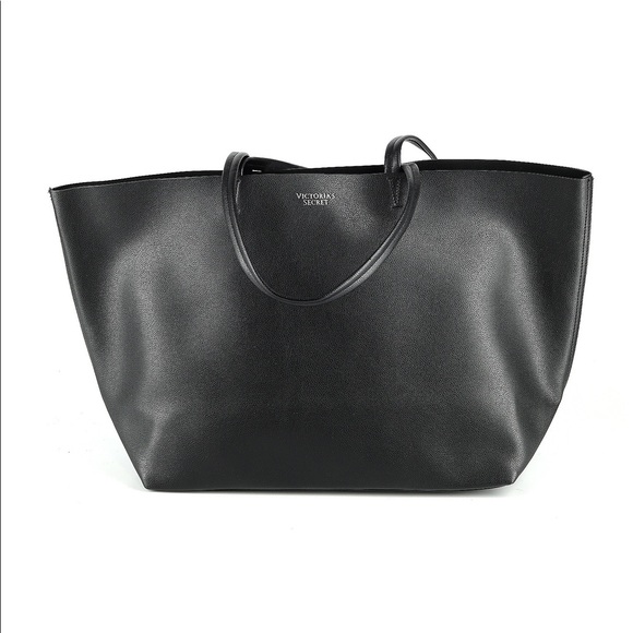 Victorias Secret Amour XL Tote Bag in Black Faux Leather. Pristine Condition. - Picture 2 of 4